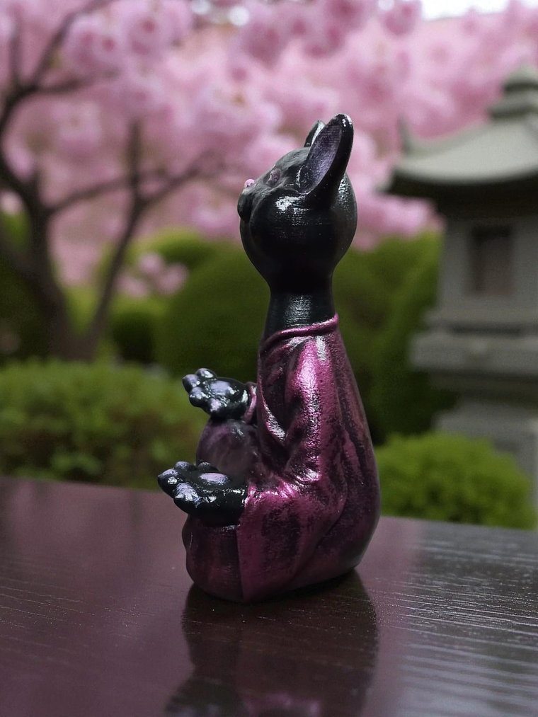 Gato Zen meditando 15cm 3