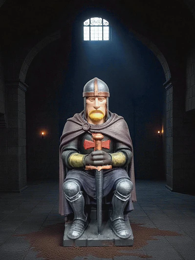 Figura Caballero Cruzado 10 cm