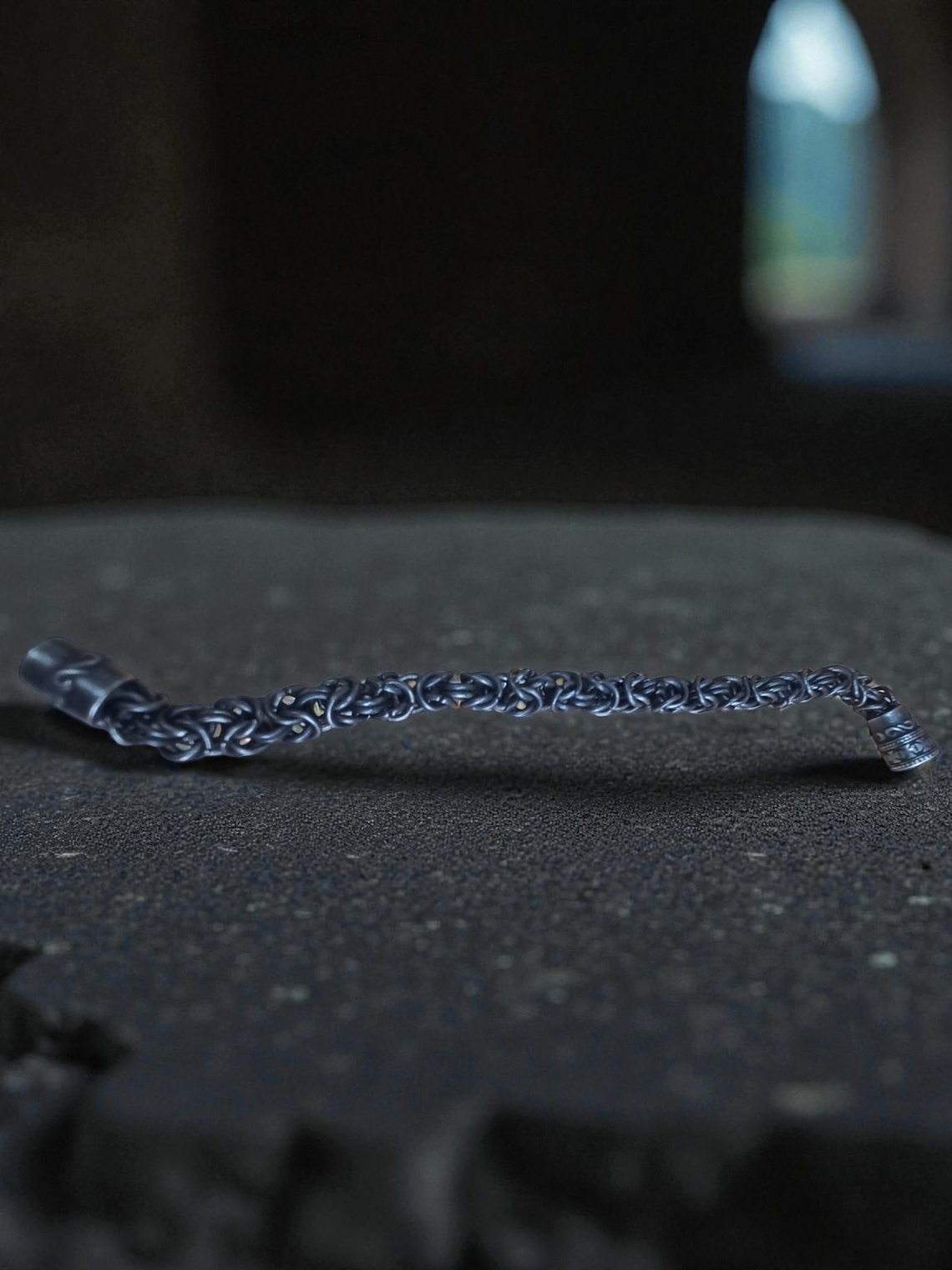 Pulsera de acero envejecido con cierre magnético 21.5cm 4