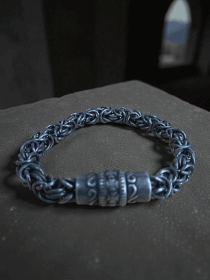Pulsera de acero envejecido con cierre magnético 21.5cm