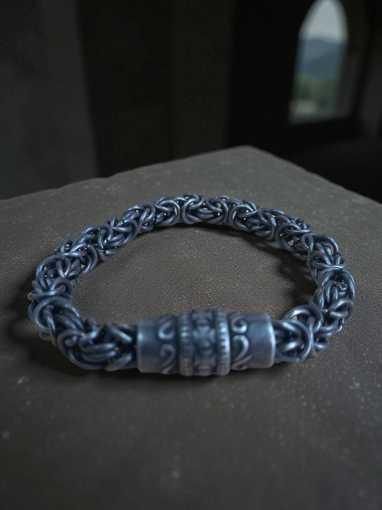 Pulsera de acero envejecido con cierre magnético 21.5cm 2