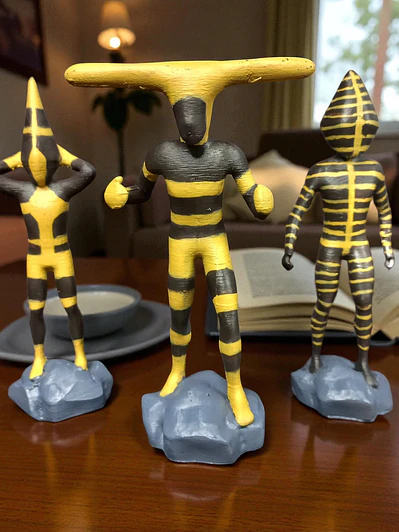 Set 3 figuras Selk´nam 15cm