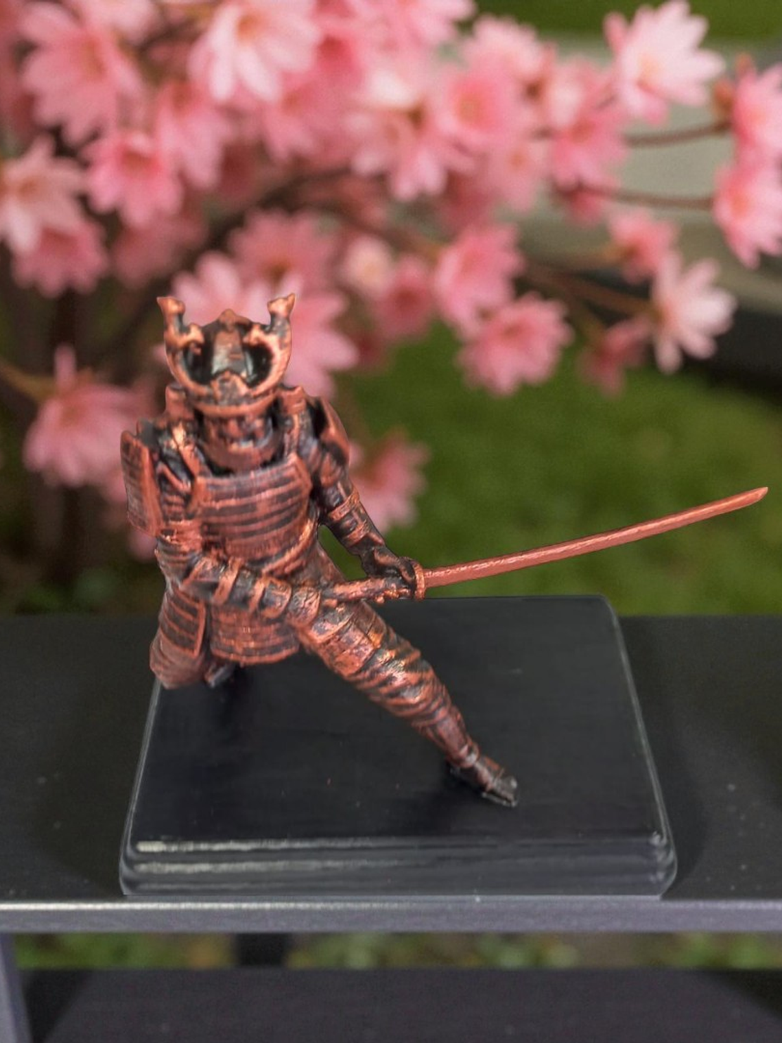 Figura Samurái Katana Larga color cobre 17cm 2