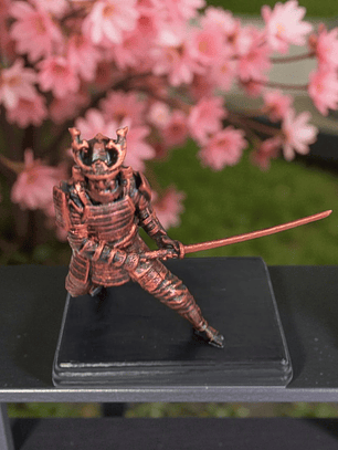 Figura Samurái Katana Larga color cobre 17cm