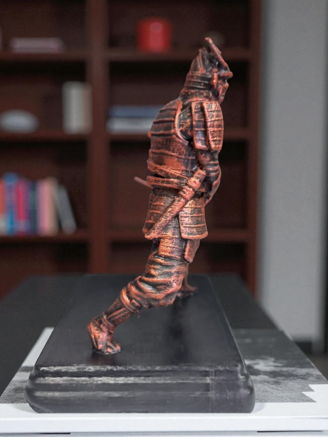 Figura Samurái Katana Larga color cobre 17cm 3