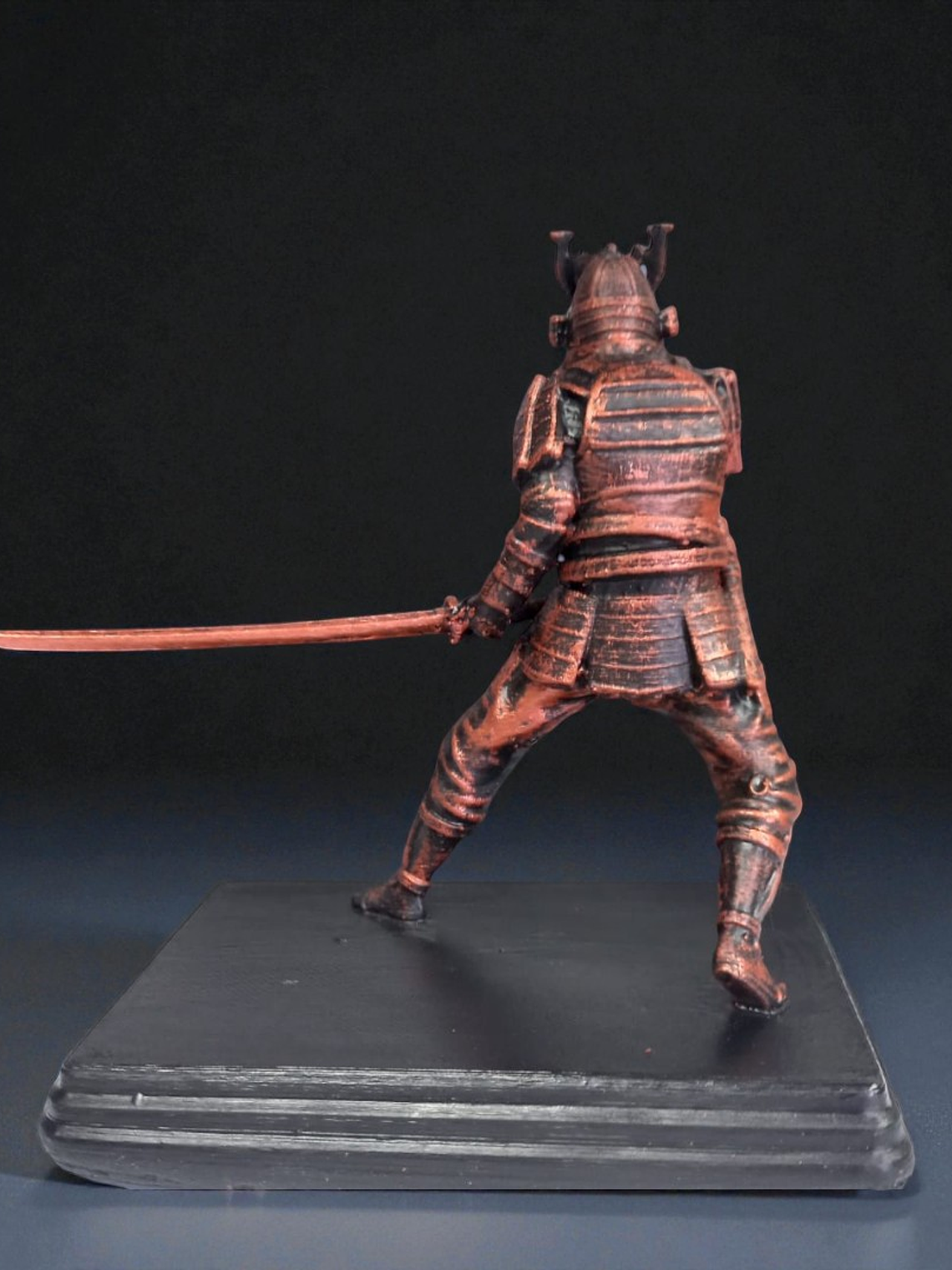 Figura Samurái Katana Larga color cobre 17cm 4