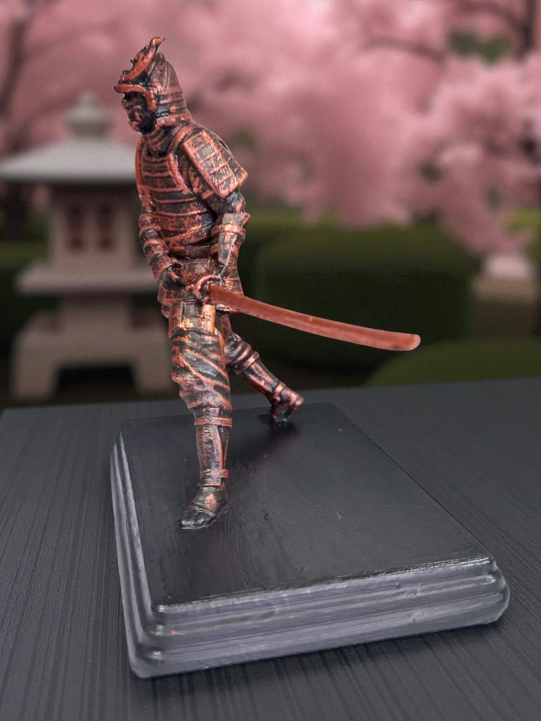 Figura Samurái Katana Larga color cobre 17cm 5