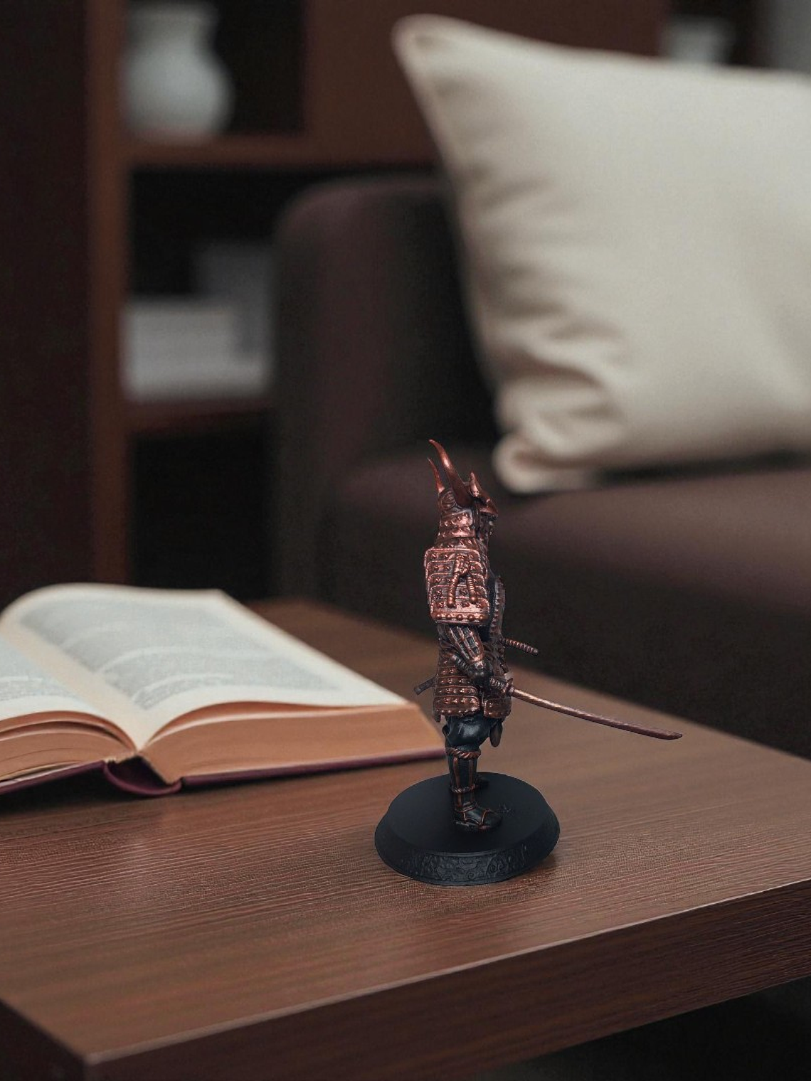 Figura Samurái color cobre 16.5 cm 2