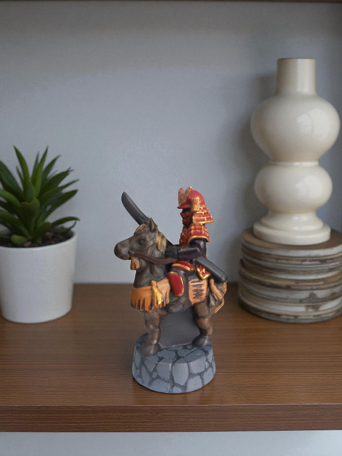 Figura decorativa Samurái a caballo 15cm 3