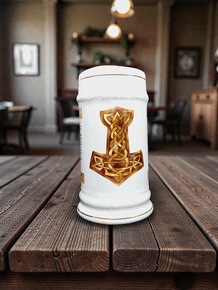 Jarra Shopera vikinga de cerámica Mjölnir 16cm