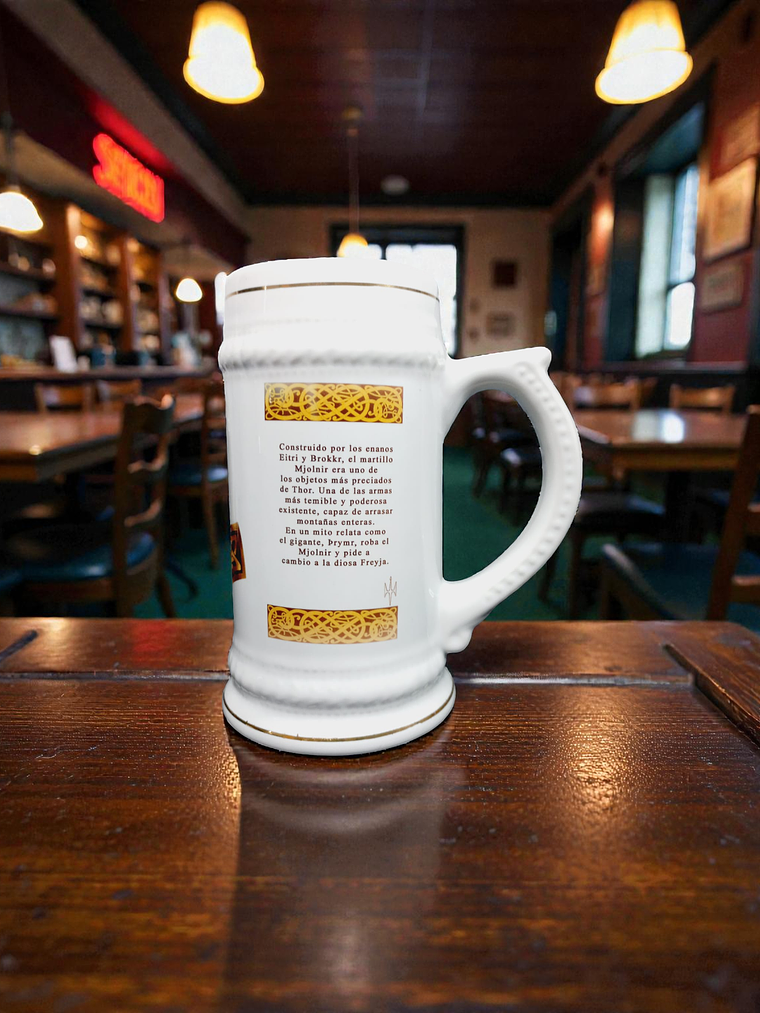 Jarra Shopera vikinga de cerámica Mjölnir 16cm 3
