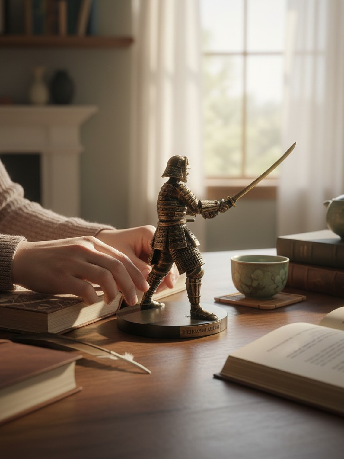 Figura Samurái Posición Combate 14cm 1