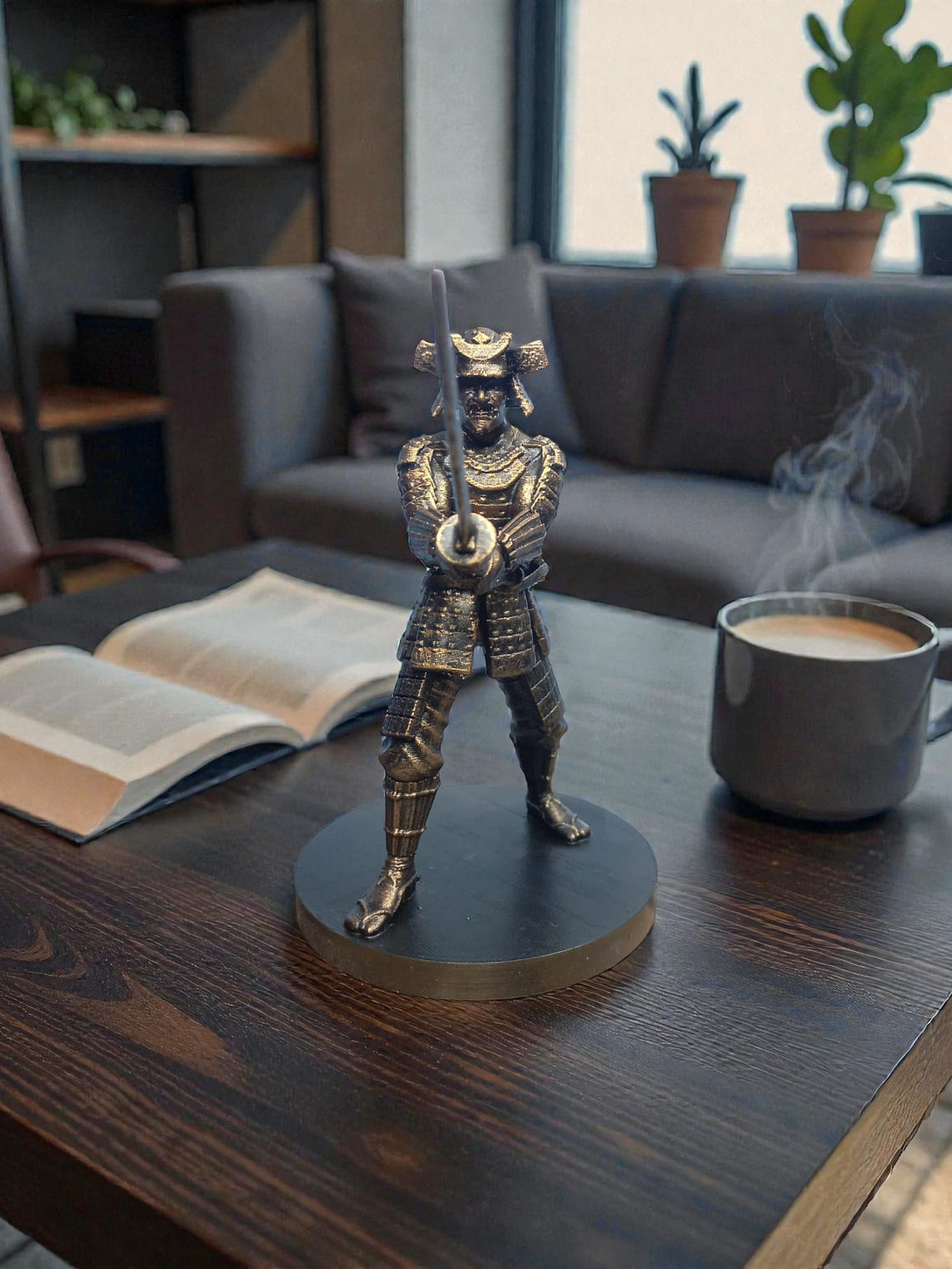 Figura Samurái Posición Combate 14cm 2