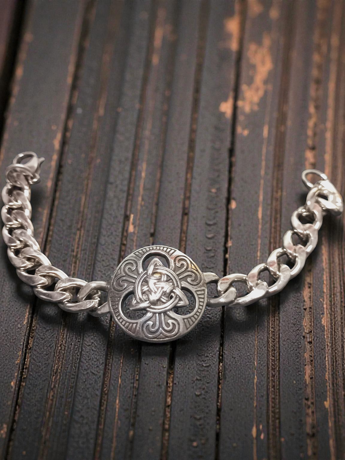 Pulsera de acero nudo celta 21cm 2