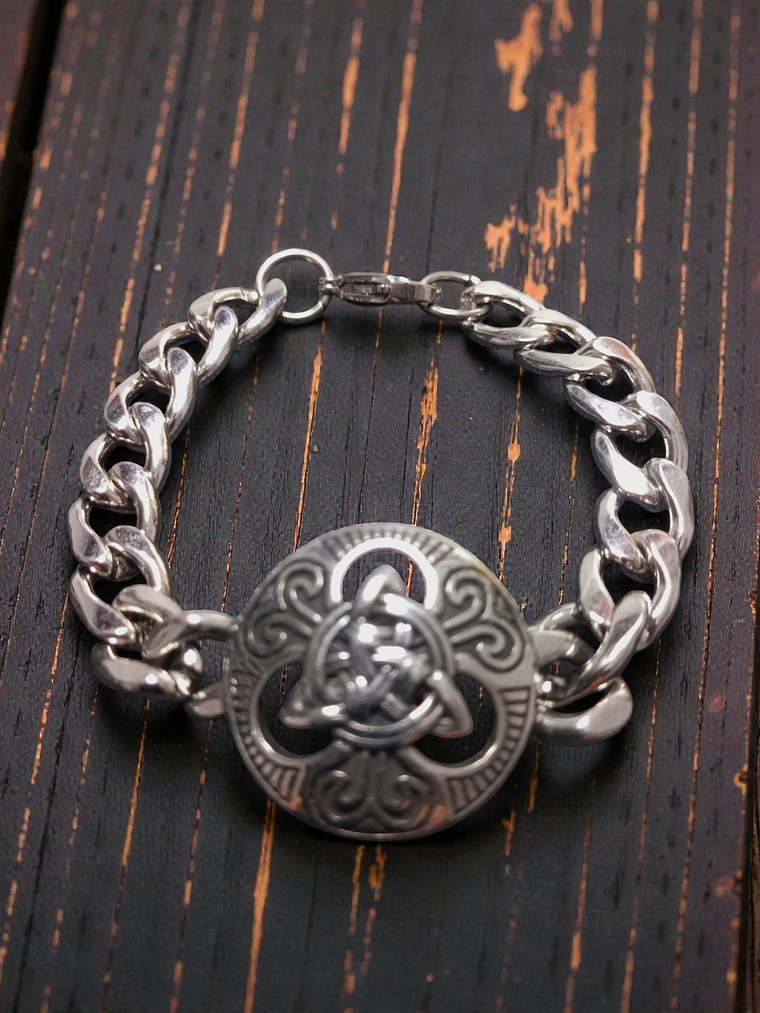 Pulsera de acero nudo celta 21cm 1