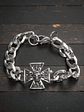 Pulsera de acero cruz skull 21cm - Miniatura 2