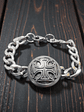 Pulsera de acero cruz templaria 21cm - Miniatura 1