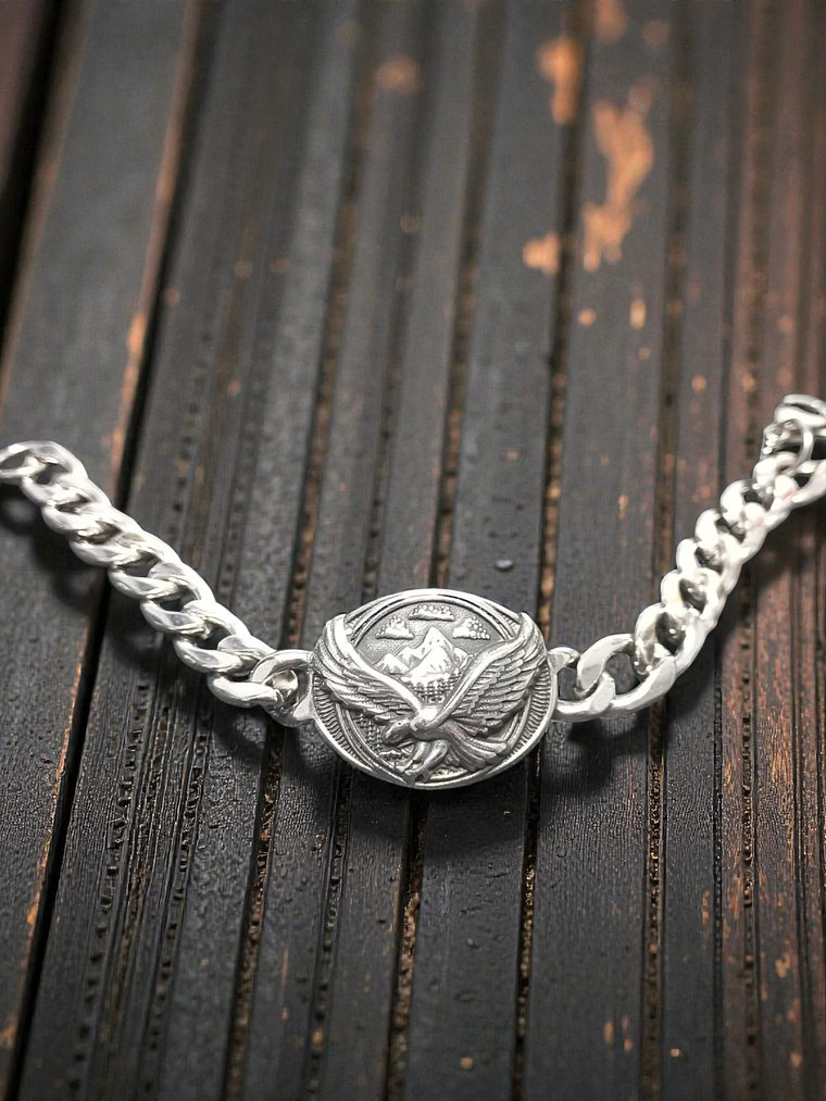 Pulsera de acero cielo andino 21cm 2