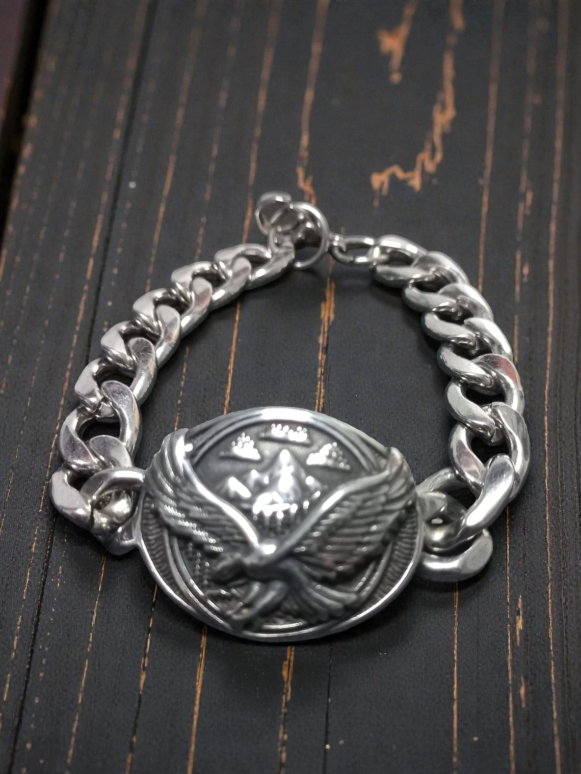 Pulsera de acero cielo andino 21cm 1