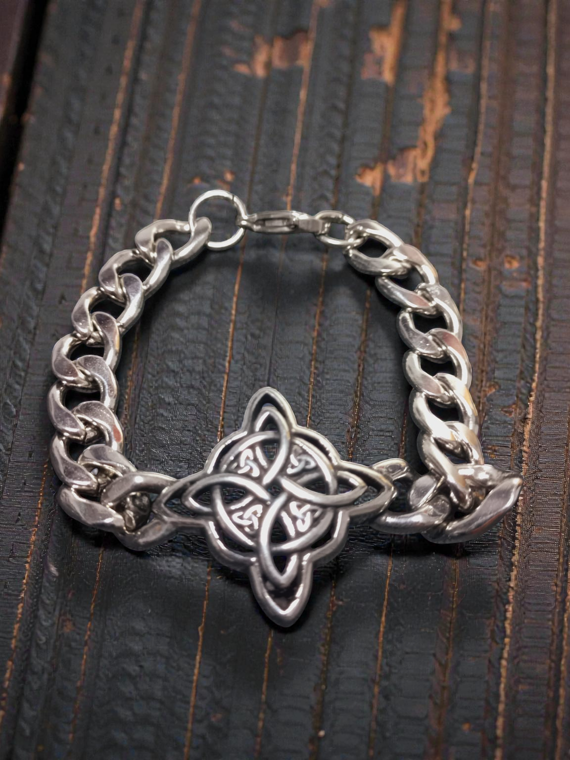 Pulsera de acero  witch knot  21cm 1