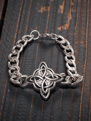 Pulsera de acero  witch knot  21cm
