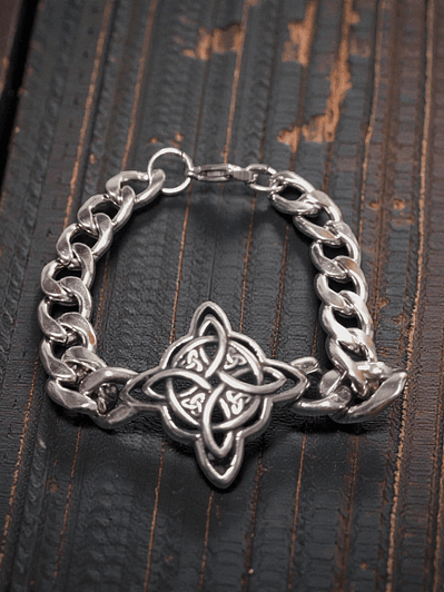 Pulsera de acero  witch knot  21cm