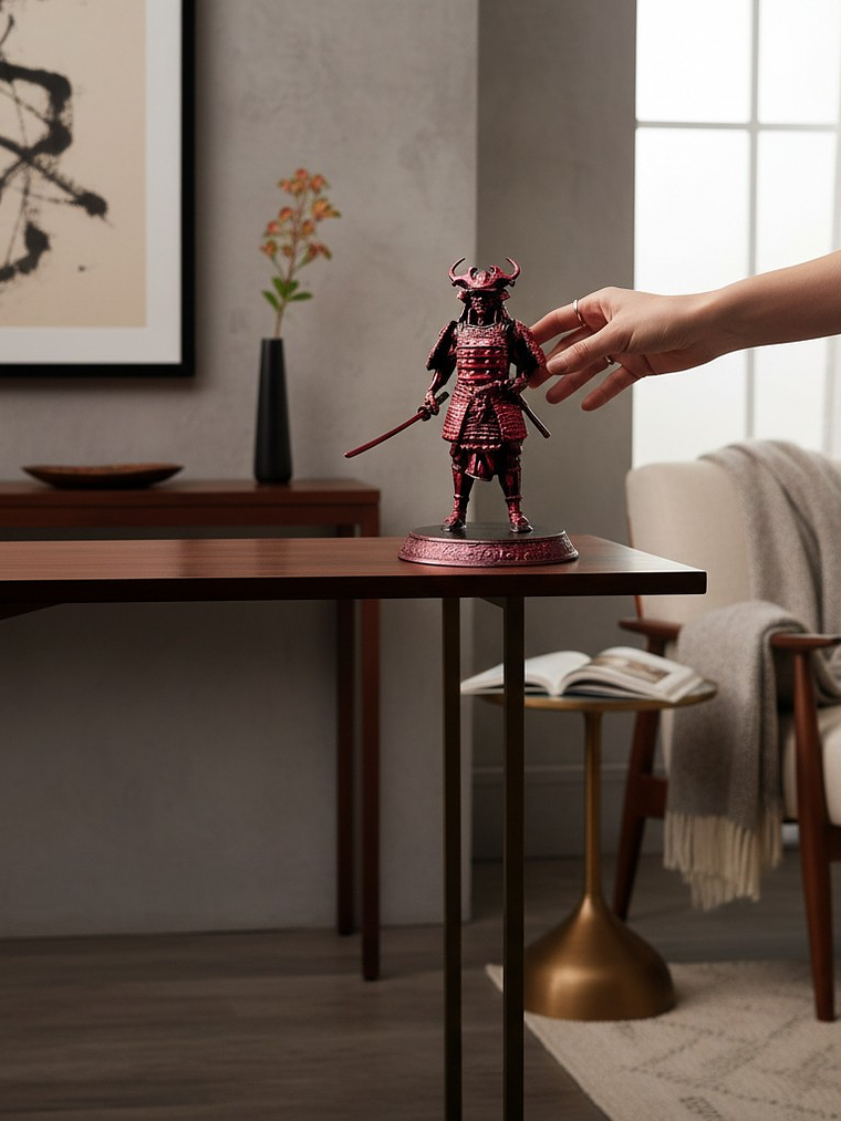 Figura Samurái color violeta 16 cm 2