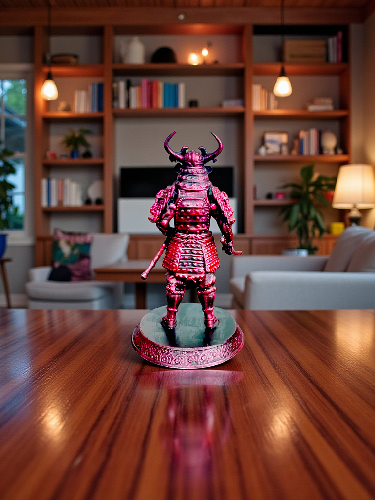 Figura Samurái color violeta 16 cm 5