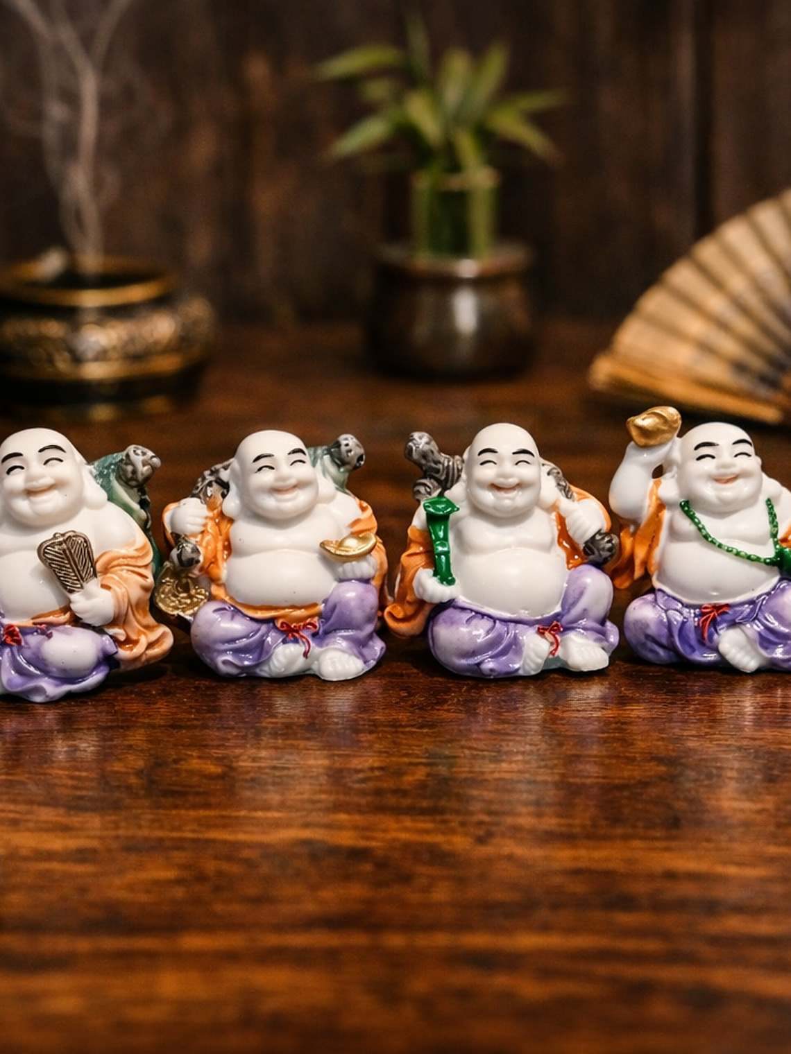 Figura 6 mini budas sonrientes de la buena suerte 1