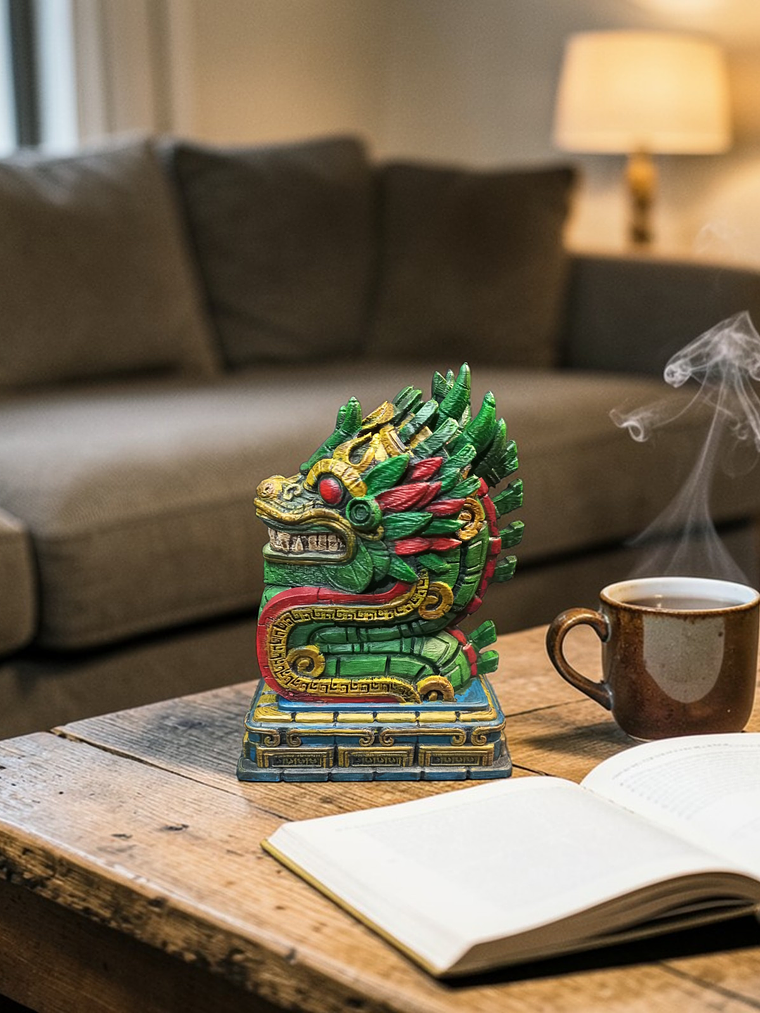 Figura decorativa Mesoamérica Quetzalcóatl 13cm 4
