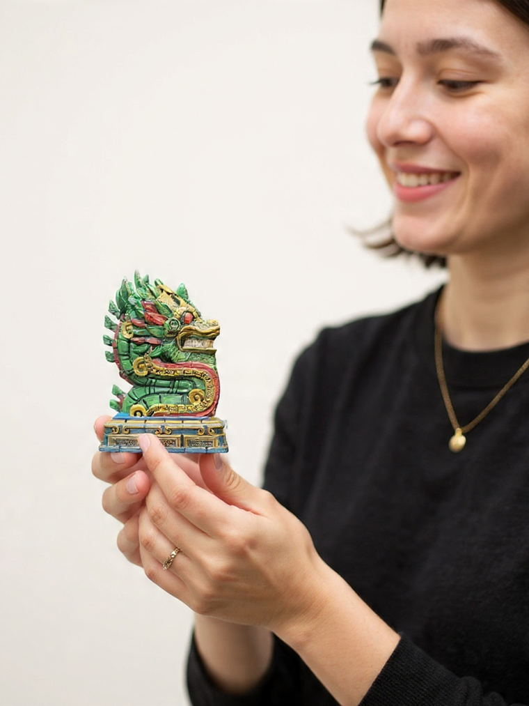 Figura decorativa Mesoamérica Quetzalcóatl 13cm 2