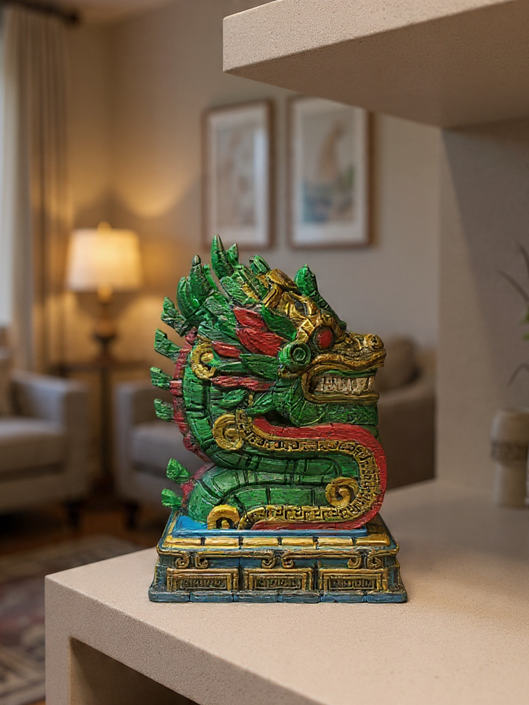 Figura decorativa Mesoamérica Quetzalcóatl 13cm 5