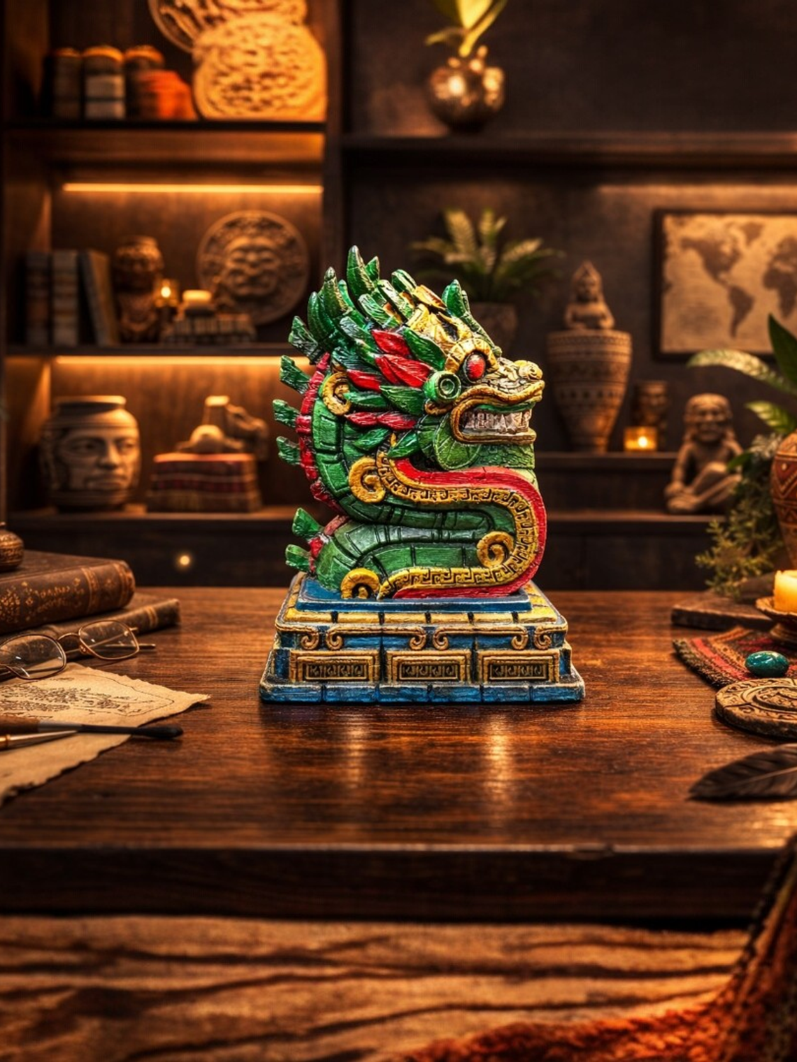 Figura decorativa Mesoamérica Quetzalcóatl 13cm 1