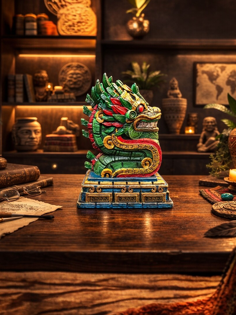 Figura decorativa Mesoamérica Quetzalcóatl 13cm 1