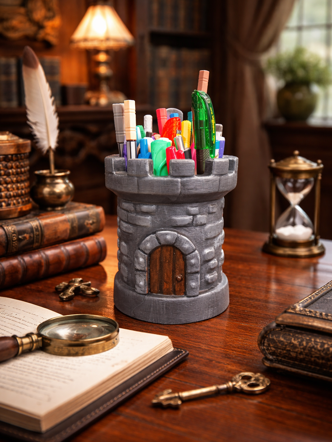 Portalápiz Torre de Castillo medieval 13 cm 1