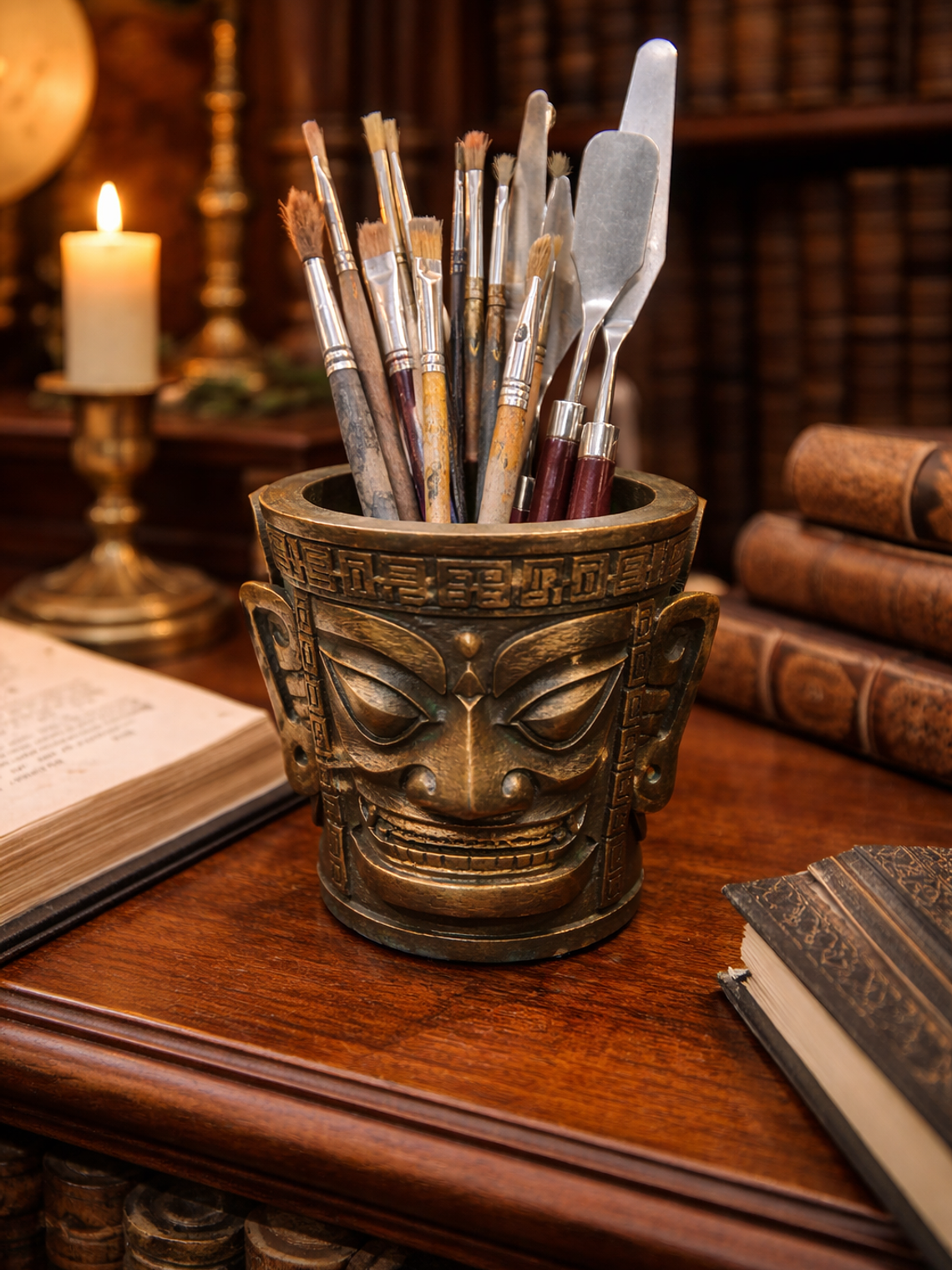 Portalápiz Máscara de Sanxingdui 10cm 3