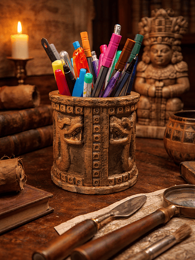 Portalápiz Serpiente Azteca Maquizcóatl 10cm