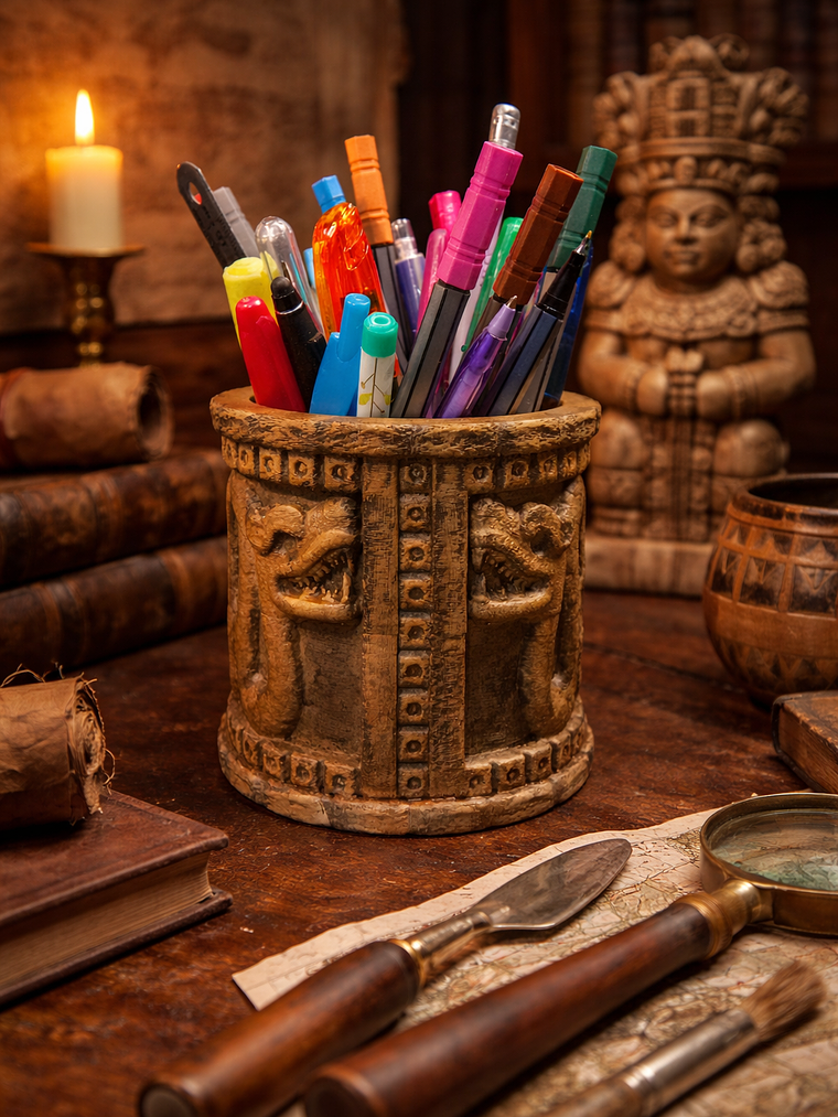 Portalápiz Serpiente Azteca Maquizcóatl 10cm 1