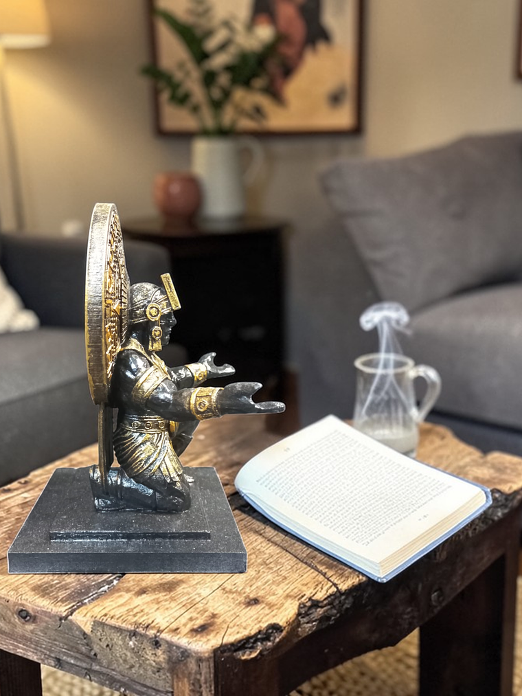 Portalápiz Guerrero en Calendario Azteca (o Piedra del Sol) 16cm 5