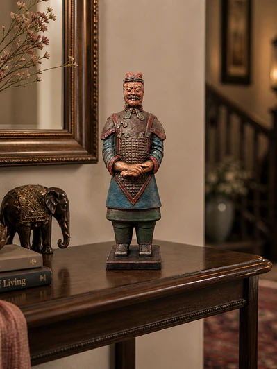Soldado de Terracota General 15 cm – Policromía Envejecida