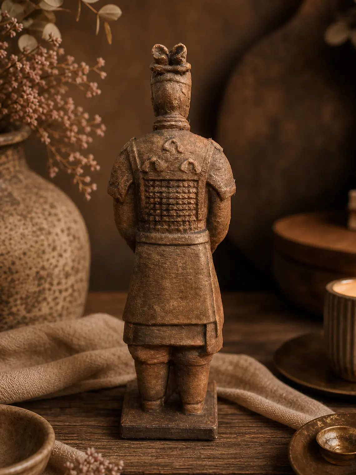 Figura Guerrero de Terracota General 15 cm – Terracota Desgastada 4