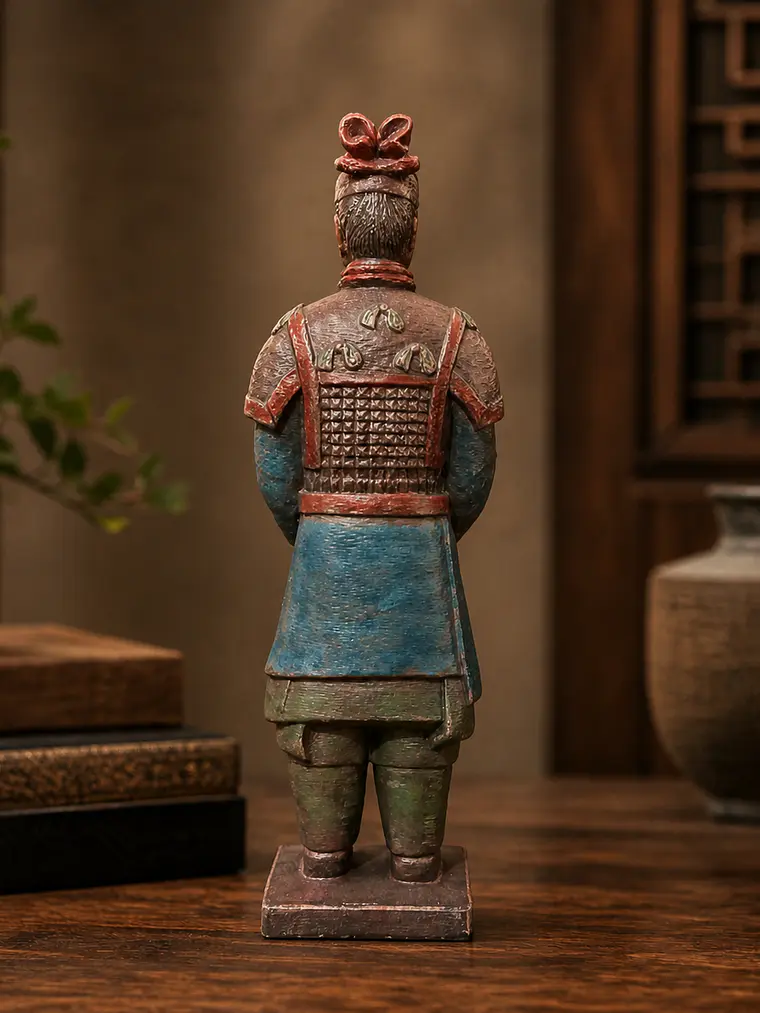 Figura Guerrero de Terracota General 23 cm – Policromía Envejecida 4