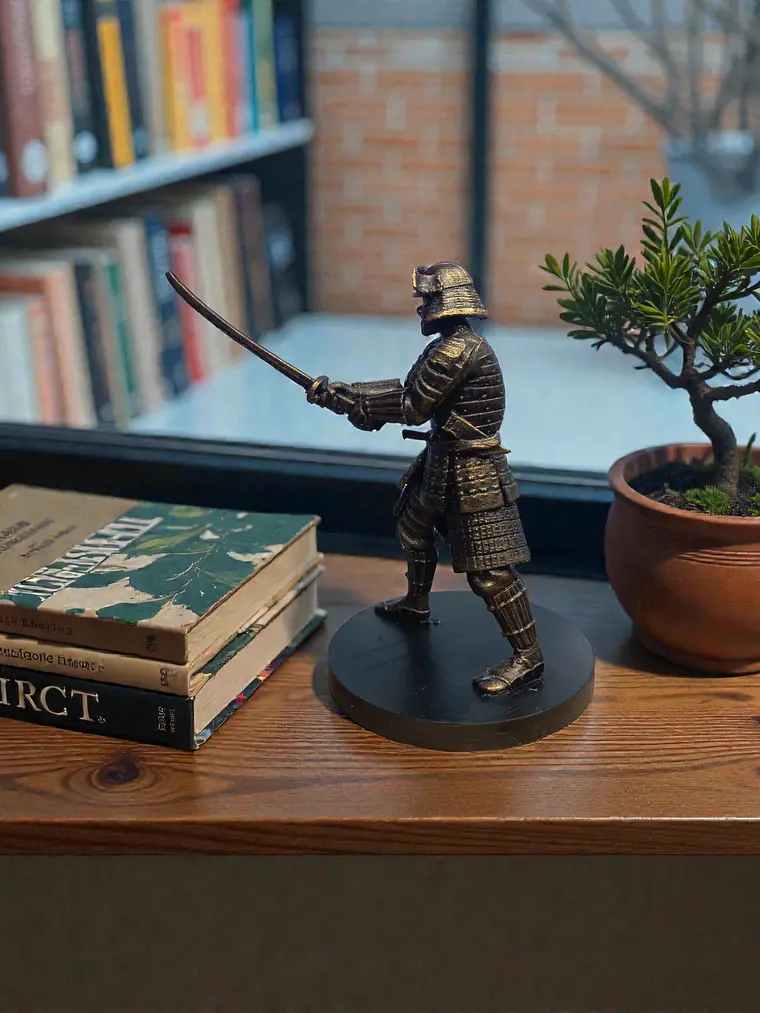 Figura Samurái en Posición de Combate 14 cm 2