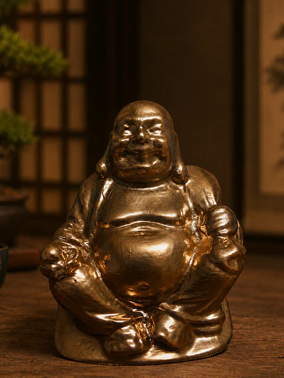 Buda sonriente bolsa de la abundancia 10cm