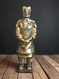 Figura Guerrero de Terracota Alto Oficial 15 cm – Acabado Bronce Envejecido - Miniatura 1