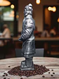 Figura Guerrero de Terracota Alto Oficial 15 cm – Acabado Plata Envejecida - Miniatura 2