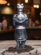 Figura Guerrero de Terracota Alto Oficial 15 cm – Acabado Plata Envejecida - Miniatura 3
