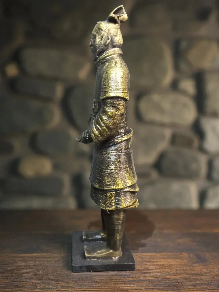 Figura Guerrero de Terracota Oficial 15 cm – Acabado Bronce Envejecido 3