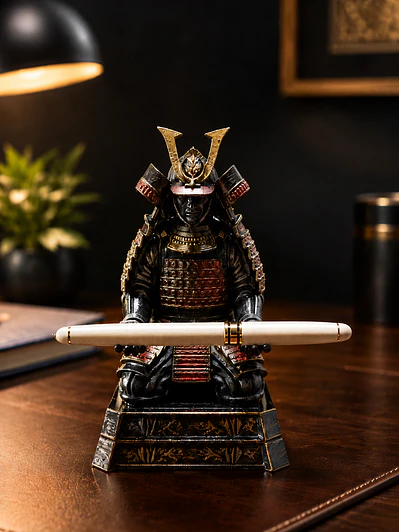 Portalápiz Samurái Seiza – Armadura Clásica Japonesa