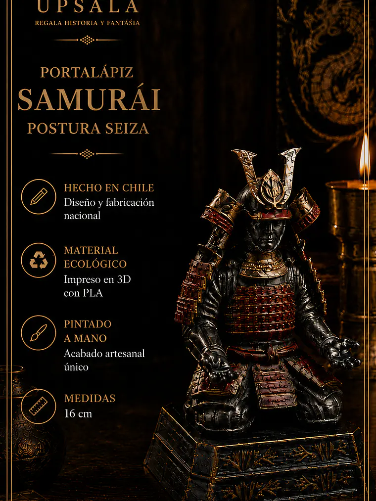 Portalápiz Samurái Seiza – Armadura Clásica Japonesa 2
